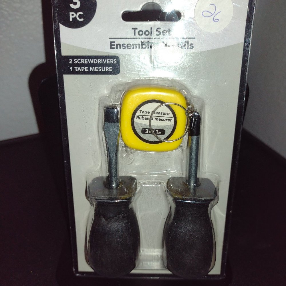 #25. Tool Set Screwdrivers with Tape Measures